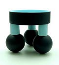 Tweekleurig geglazuurde aardewerk schaal Tarzan uit de Unica Art Collection ontwerp Ettore Sottsass 1999 uitvoering Cor Unum Gelimiteerde productie van 100 stuks 32/100 in originele doos 