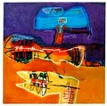 Schilderij acryl op linnen Zonder titel 1 ontwerp uitvoering Geert Vrijdag 1943-1999 in eigen atelier ca.1995 