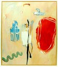 Schilderij acryl op linnen Zonder titel ontwerp uitvoering Bert van Gulik in eigen atelier 1989 