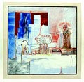 Schilderij acryl op linnen Zonder titel ontwerp uitvoering Egbert Hanning geb.1952 in eigen atelier 1995 