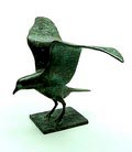 Bronzen sculptuur Seagull III gemodelleerd door Britt Wikström 1984 uitgevoerd in een gelimiteerde serie van 10 stuks 