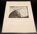  Origineel van blok gedrukte houtsnede op Banzay papier Illustratie bij Krishna no.1 ontwerp K.P.C.de Bazel 1894 