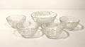  Persglas pindaset Libra 5 dln ontwerp Floris Meydam 1951 uitvoering Glasfabriek Leerdam 