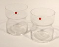  Theeglazen 2x ontwerp Timo Sarpaneva 1957 uitvoering Iittala / Finland 