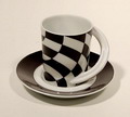  Aardewerk espresso Sammlertasse no.11 kop en schotel ontwerp Jan van der Vaart 1985 uitvoering Rosenthal 