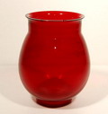  Rood glazen vaas ontwerp A.D.Copier 1928 uitvoering Glasfabriek Leerdam 