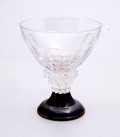  Wijnglas Eisenloeffel op verzilverde voet ontwerp Jan Eisenloeffel 1928 uitvoering Kristalunie Maastricht 