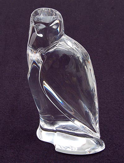  Solid clear glass sculpture of Bird design De Soiss executed by Val St Lambert / Belgium 