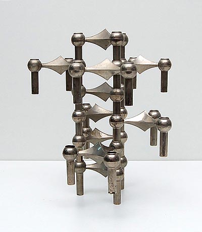  Metal 9-piece NAGEL candleholde r design and execution BMF Germany ca.1970 