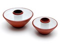  Two earthenware candle-holders design Jaap Ravelli executed by Potterij Ravelli / the Netherlands ca.1955 