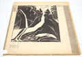  H outsnede uit het Houtsnedenummer van het blad Wendingen uit 1919 gesneden in peren-langs door Joh.Polet gedrukt op Japans papier 
