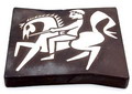  Earthenware tile depicting Man on horse design Jaap Ravelli executed by Potterij Ravelli / the Netherlands 1955 