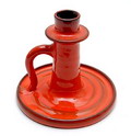  Red glazed earthenware candle-holder design Jaap Ravelli executed by Potterij Ravelli / the Netherlands ca.1965 