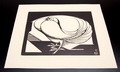  Houtsnede Duif 1922 ontwerp uitvoering Jan Schonk 