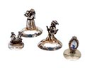  Four silverplated metal miniatures design execution unknown 