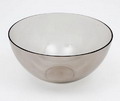  Grey glass half round bowl design A.D.Copier 1930 executed by Glasfabriek Leerdam / the Netherlands 