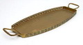  Brass serving tray with casted openworked rim and handles design execution by Jan Eisenloeffel / the Netherlands ca.1905 