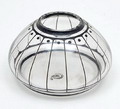  Clear glass vase with enamel painted decoration design C.Agterberg 1929 executed by Glasfabriek Leerdam / the Netherlands 