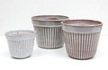  Three earthenware flowerpots design execution by Westraven / the Netherlands ca.1960 