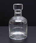  Clear glass decanter with solid glass stopper designer execution unknown ca.1980 