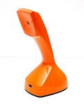  Orange plastic telephone  Ericofon  executed by  Ericsson Co  made in USA ca.1970  