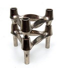  Two metal NAGEL candleholders design and execution BMF Germany ca.1970 