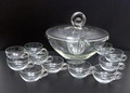  Bowlset with eleven glasses and bowlspoon design A.D.Copier 1934 executed by Glasfabriek Leerdam / the Netherlands 