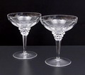  Twee champagne coupes Eisenloeffel ontwerp Jan Eisenloeffel 1928 uitvoering Kristalunie Maastricht 
