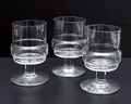  Drie glazen van servies Aruba ontwerp Willem Heesen 1966 uitvoering Glasfabriek Leerdam 