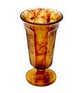  Amber Cloudglass vase executed by The Davidson Glass Company ca.1935 Gateshead / England 