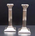  Two silver plated candle holders execution unknown England 