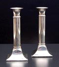  Two metal column candle holders design  execution by  Parks London  / England     