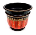  Metal enamelled cachepot design execution BGB 