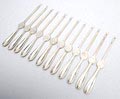  12 lobsterforks with lobster decoration design and execution by Gero / the Netherlands 
