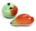  Earthenware apple on pear -dish executed by Carlton Ware / England ca.1935 
