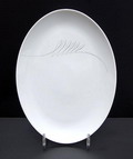  Porcelain dish Larissa white with silver coloured decoration design A.D.Copier 1952 executed by Eschenbach / Germany 