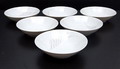  Porcelain bowls 6x Larissa white with silver coloured decoration design A.D.Copier 1952 executed by Eschenbach / Germany 