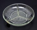  Persglazen drievak-schaal Libra ontwerp Floris Meydam 1951 uitvoering Glasfabriek Leerdam 