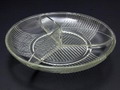  Persglazen drievak-schaal Libra ontwerp Floris Meydam 1951 uitvoering Glasfabriek Leerdam 