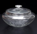  Cookie jar with cut line decoration design A.D.Copier 1935 executed by Glasfabriek Leerdam / the Netherlands 