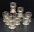  Goudluster bowlglazen 8x ontwerp C de Lorm 1918 uitvoering Glasfabriek Leerdam 
