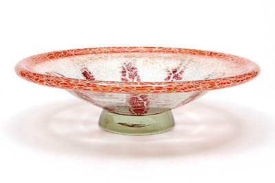 Glass IKORA dish executed by WMF ca.1930 / Germany 