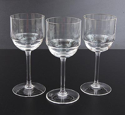 Clear glass Studioline glasses 3x executed by Rosenthal / Germany 