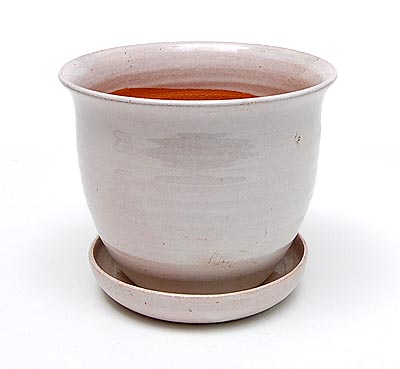 Glazed earthenware flowerpot on stand executed by N.V.de Rijn Leiderdorp / the Netherlands ca.1925 