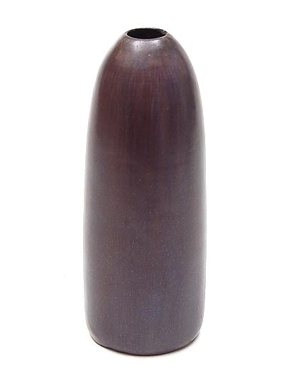 Small glazed stoneware vase unclear monogram Denmark 