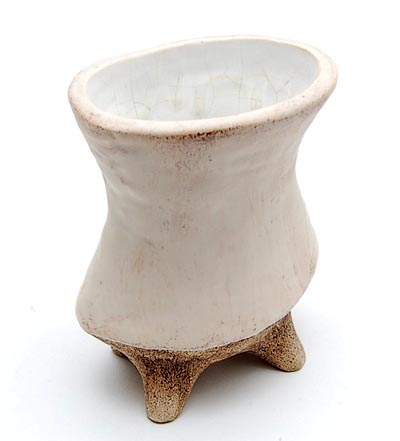 Earthenware vase on four legs design Jaap Ravelli executed by Potterij Ravelli / the Netherlands ca.1965 