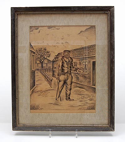  Litho Kreupele 1930 design execution Henk Henriët 1903-1945 the Netherlands 