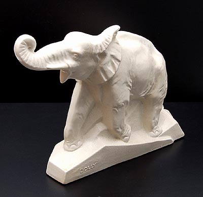 Earthenware elephant Dolly executed by LeJan Belgium ca.1930 