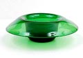 Green glass dish Huttu design Nanny Still ca.1970 executed by Riihimaën Lasi O.y / Finland 