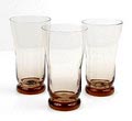 Fumé lemonade beakers Halma 3x design W.J.Rozendaal 1932 executed by Kristalunie Maastricht / the Netherlands 